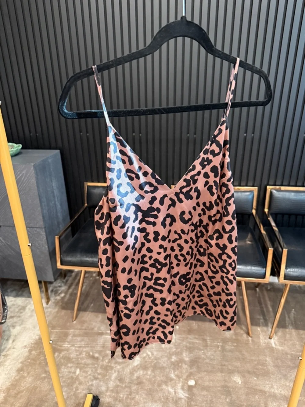 Cami NYC Mauve Leopard Print Satin Cami - Picture 3 of 7